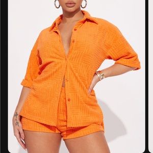 Orange cloth short set